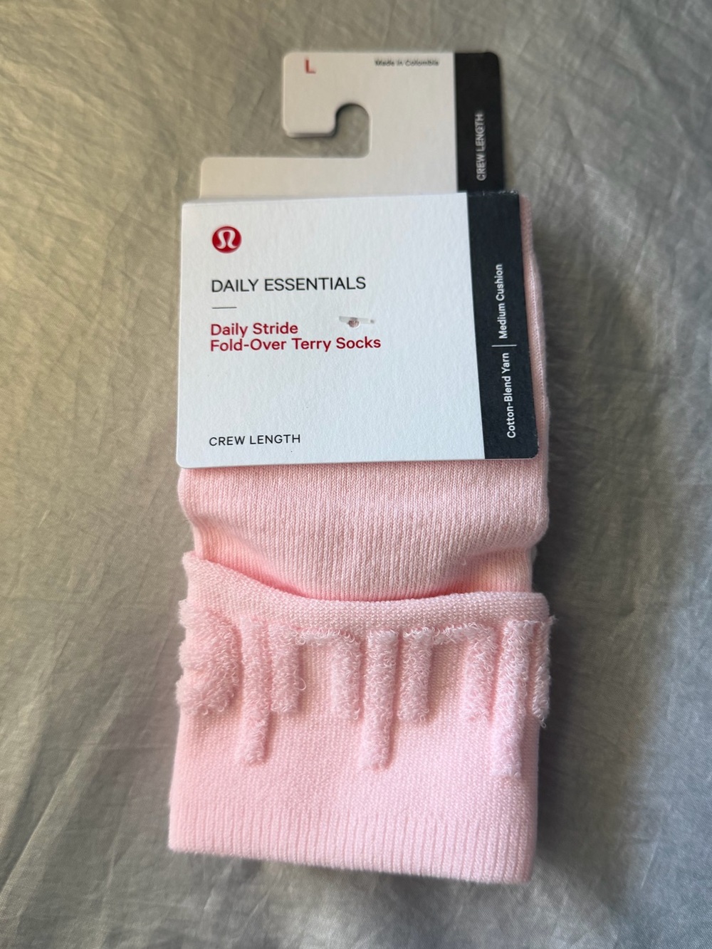 NWT Daily Stride Fold-Over Terry Socks